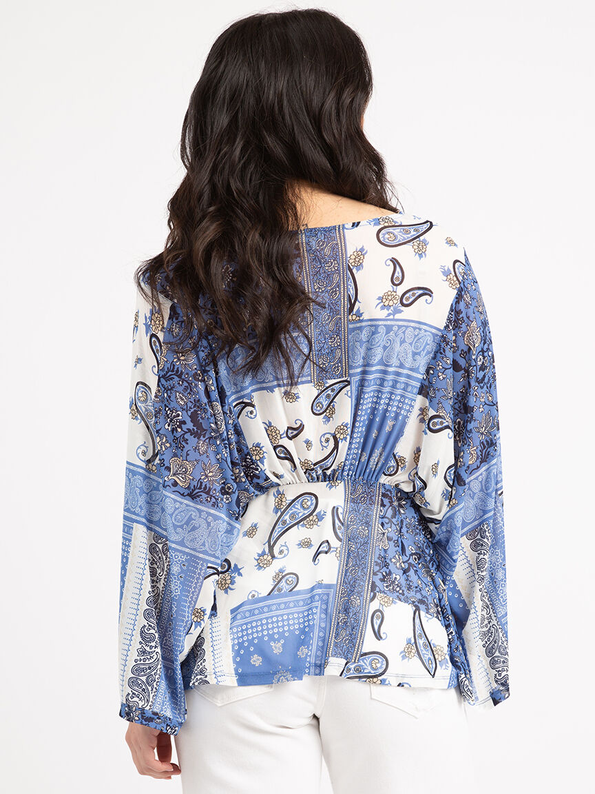 miley mesh wide sleeve peplum Image 4