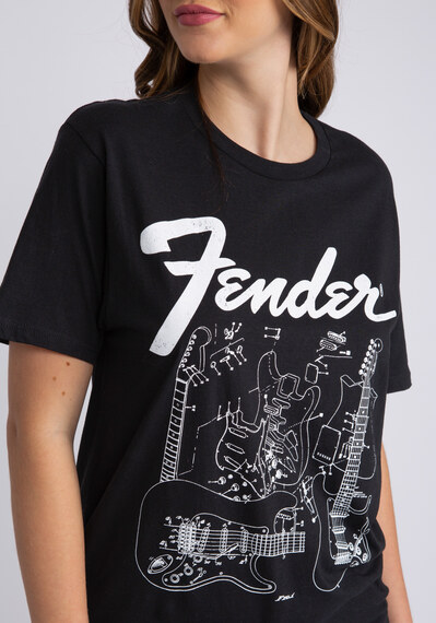 fender blueprints vintage t-shirt Image 4
