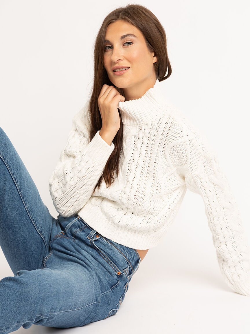 mock neck cable popover Image 1