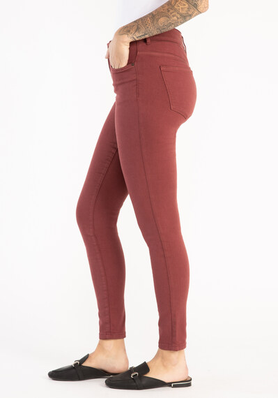 mid-rise coloured skinny jeans Image 3