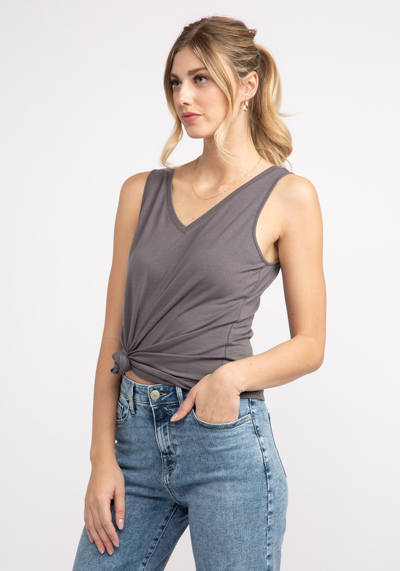 tammi double v-neck tank top Image 4