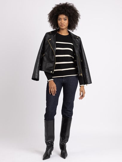 liesel crew neck stripe sweater liesel crew neck stripe sweater