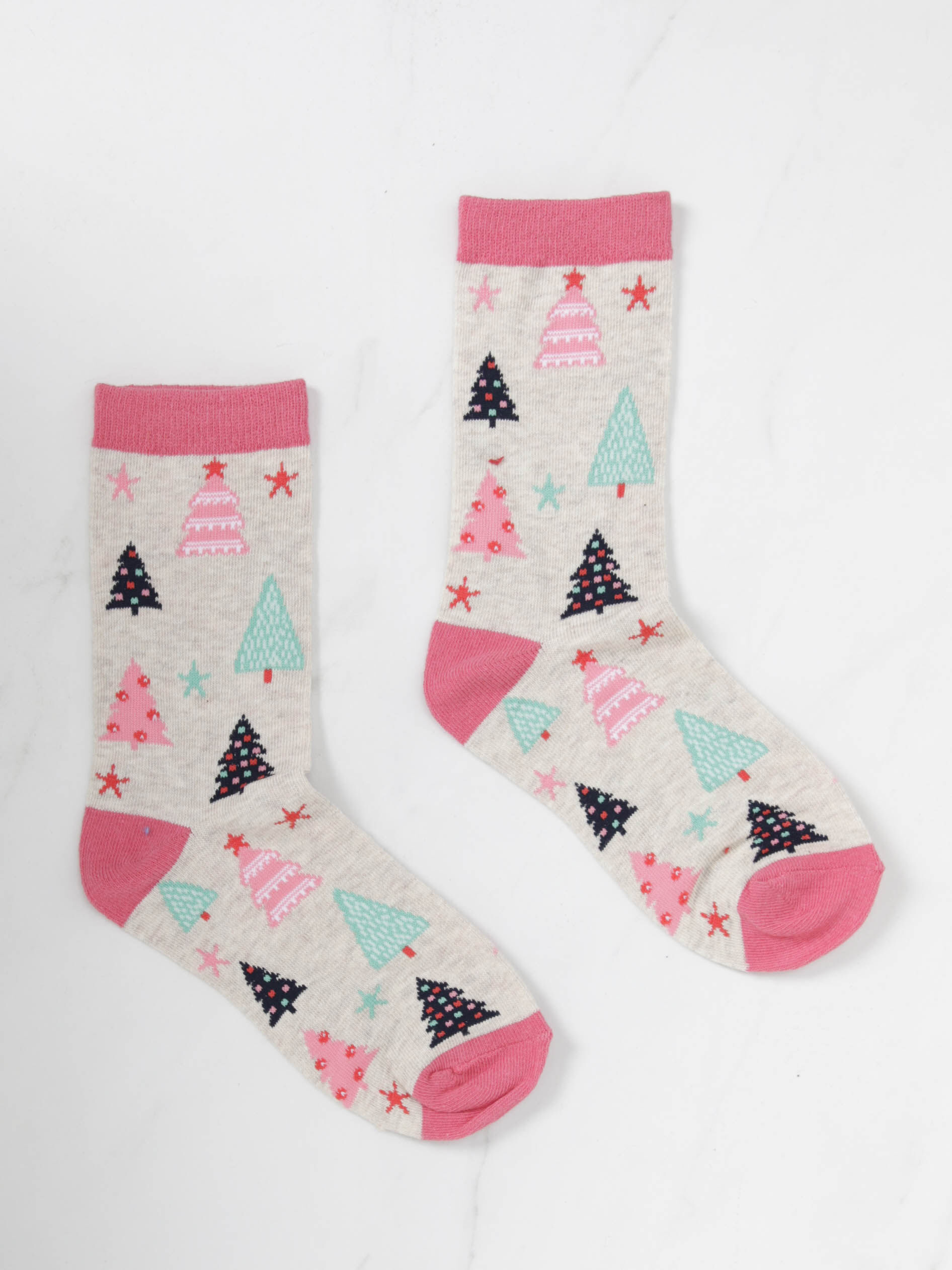 women's holiday tree socks Image 1