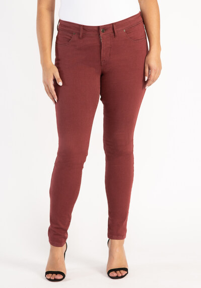 mid-rise coloured skinny jeans Image 5