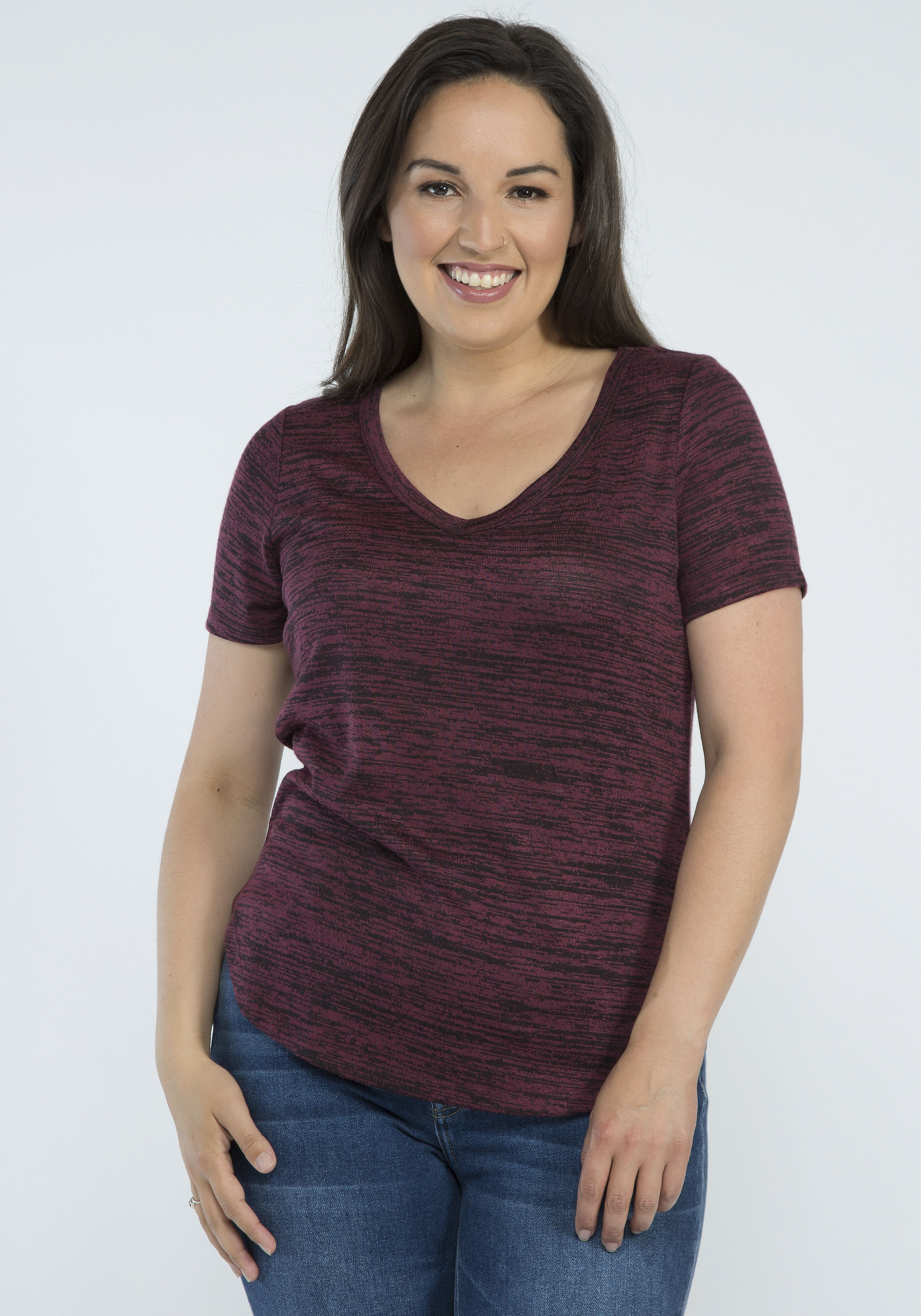 nita hacci v neck short sleeve tee Image 1