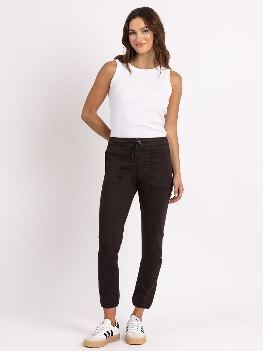 Black jogger jeans womens on sale