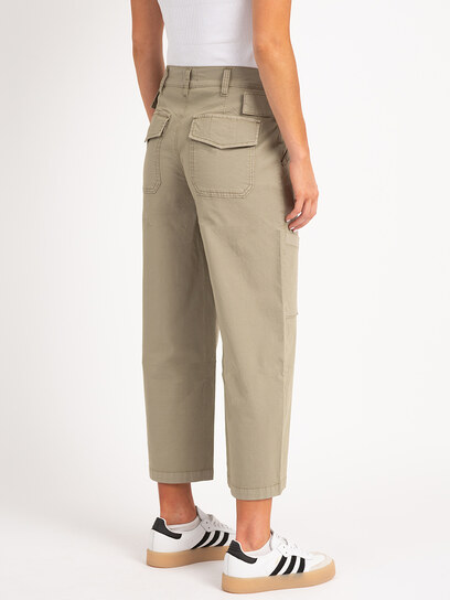 buffy high rise utility crop in olive buffy high rise utility crop in olive