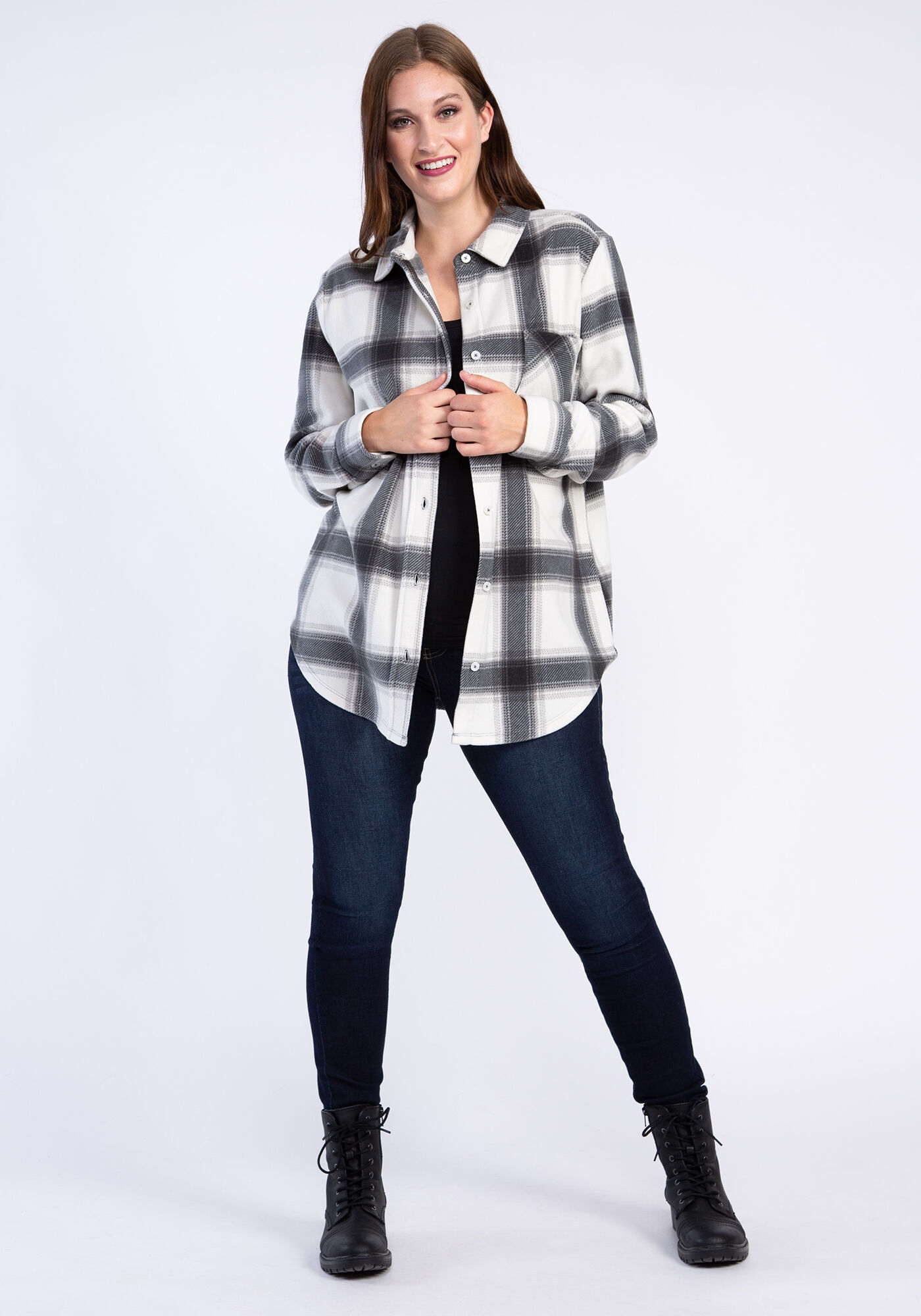 dinah fleece shacket Image 3