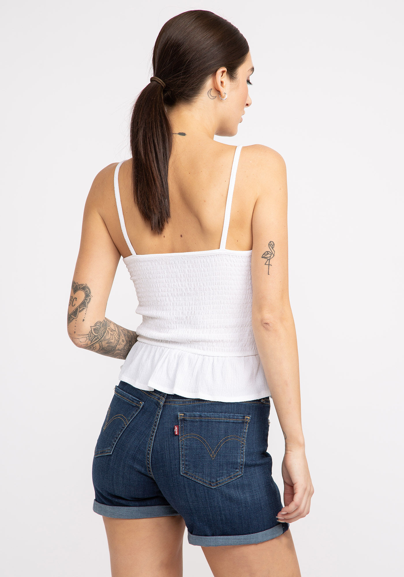 lola smocked v-neck tank top  Image 2