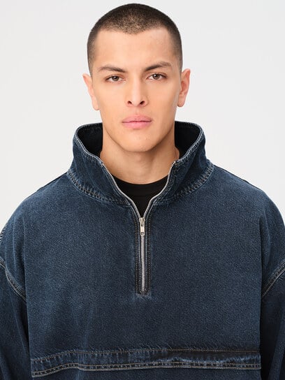 MRY denim pullover windbreaker MRY denim pullover windbreaker