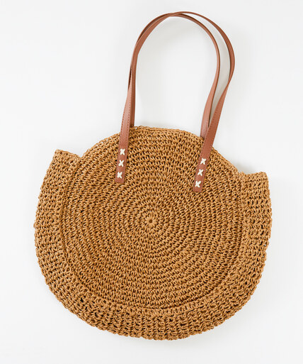 circle straw handbag Image 1