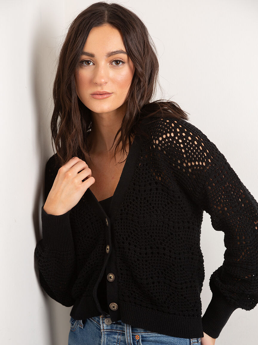 magnolia button front open cardigan Image 1