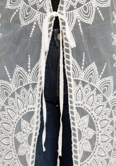 embroidered mesh wrap Image 5