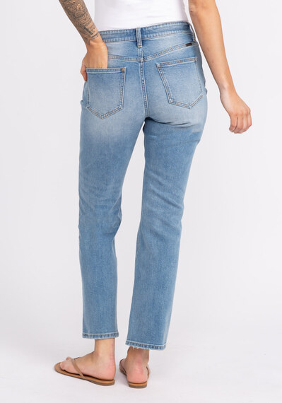 high rise slim straight jeans Image 2