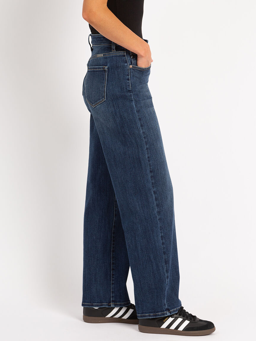 wide leg jean dark authentic Image 4
