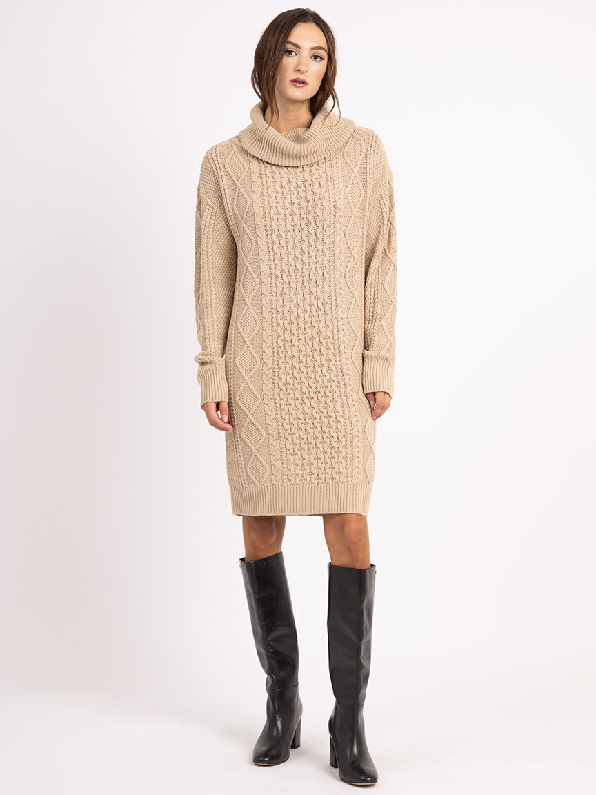 jordana cowl neck knee length dress Image 1