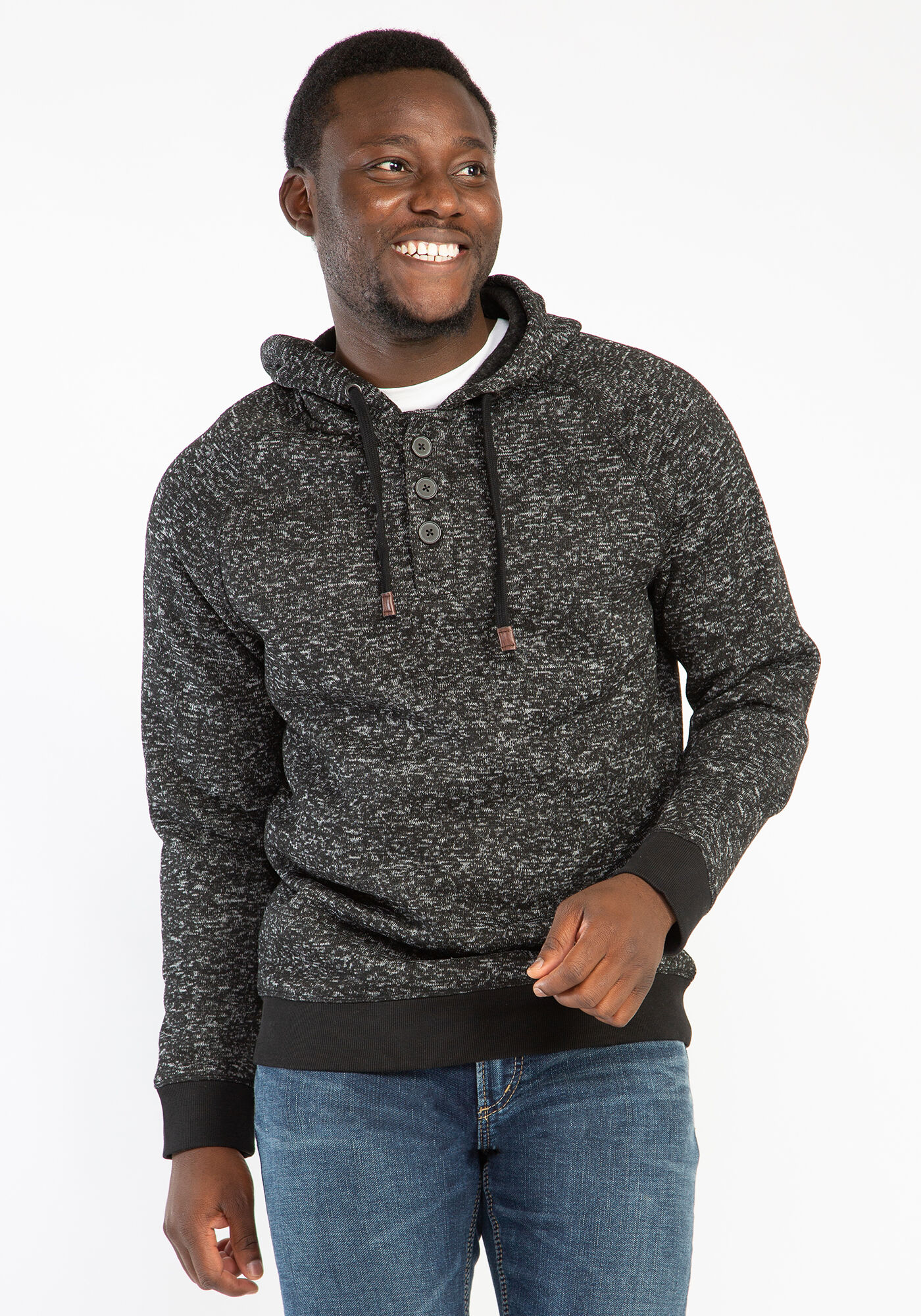 noah brushed henley hoodie DISTILLERY 2000005696
