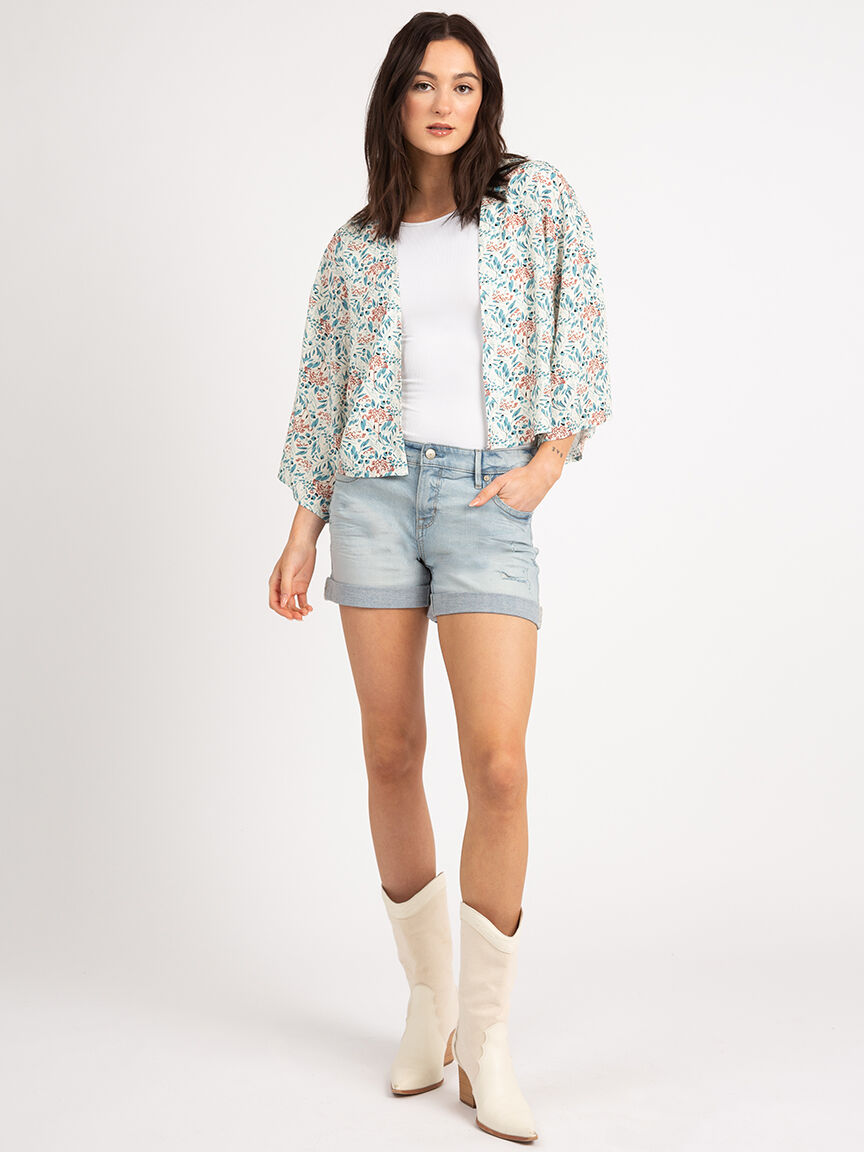 angelina long sleeve woven open cardigan Image 2