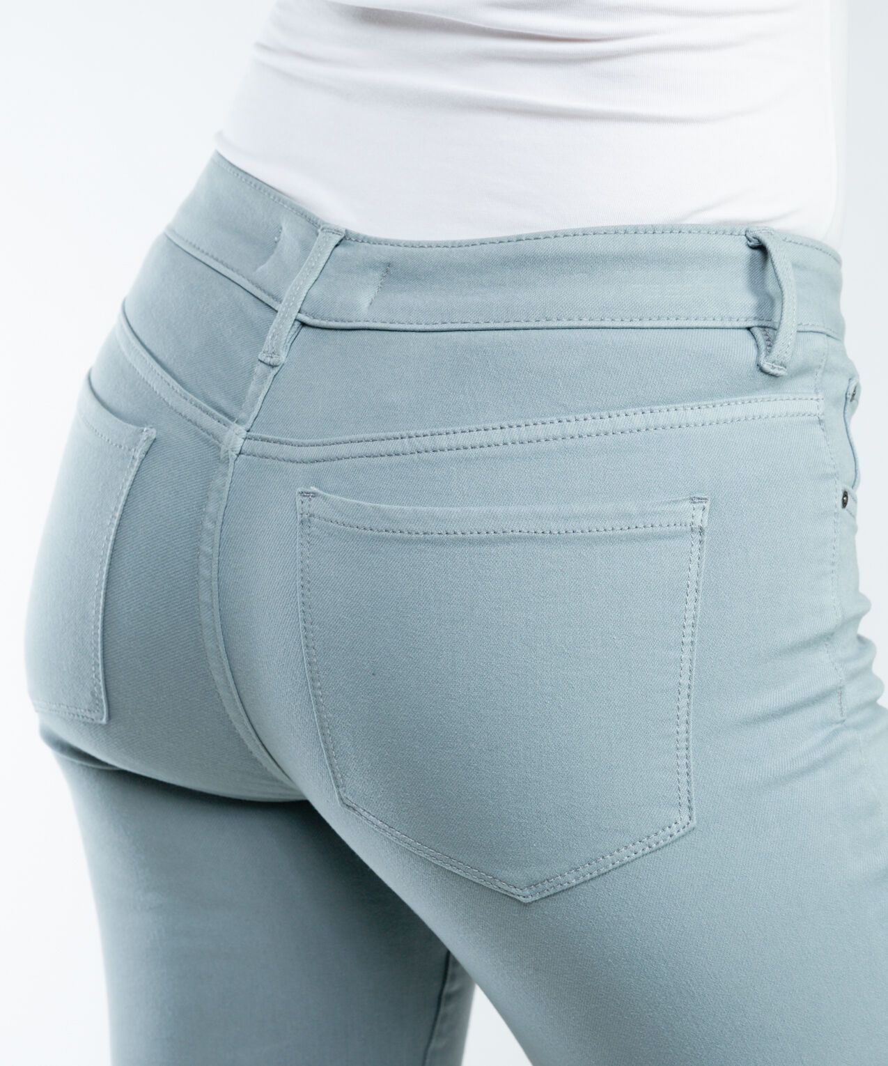 coloured mid rise skinny jeans blue mist Image 2