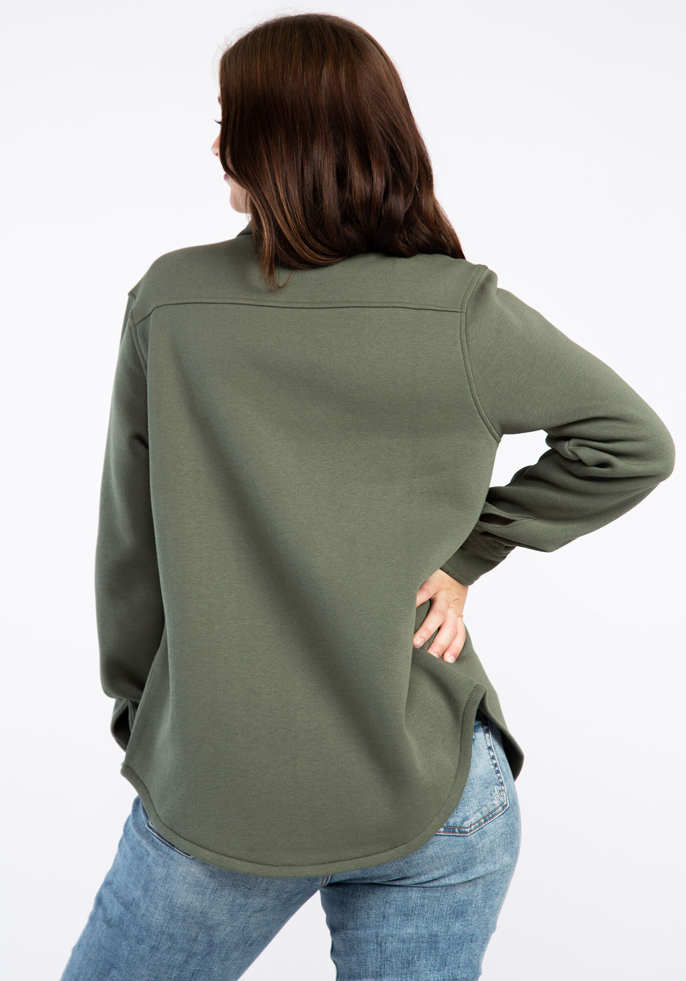 kaden fleece shacket Image 2