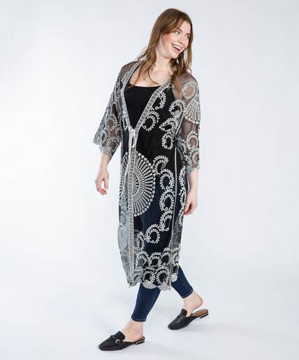 mesh embroidered wrap Image 1