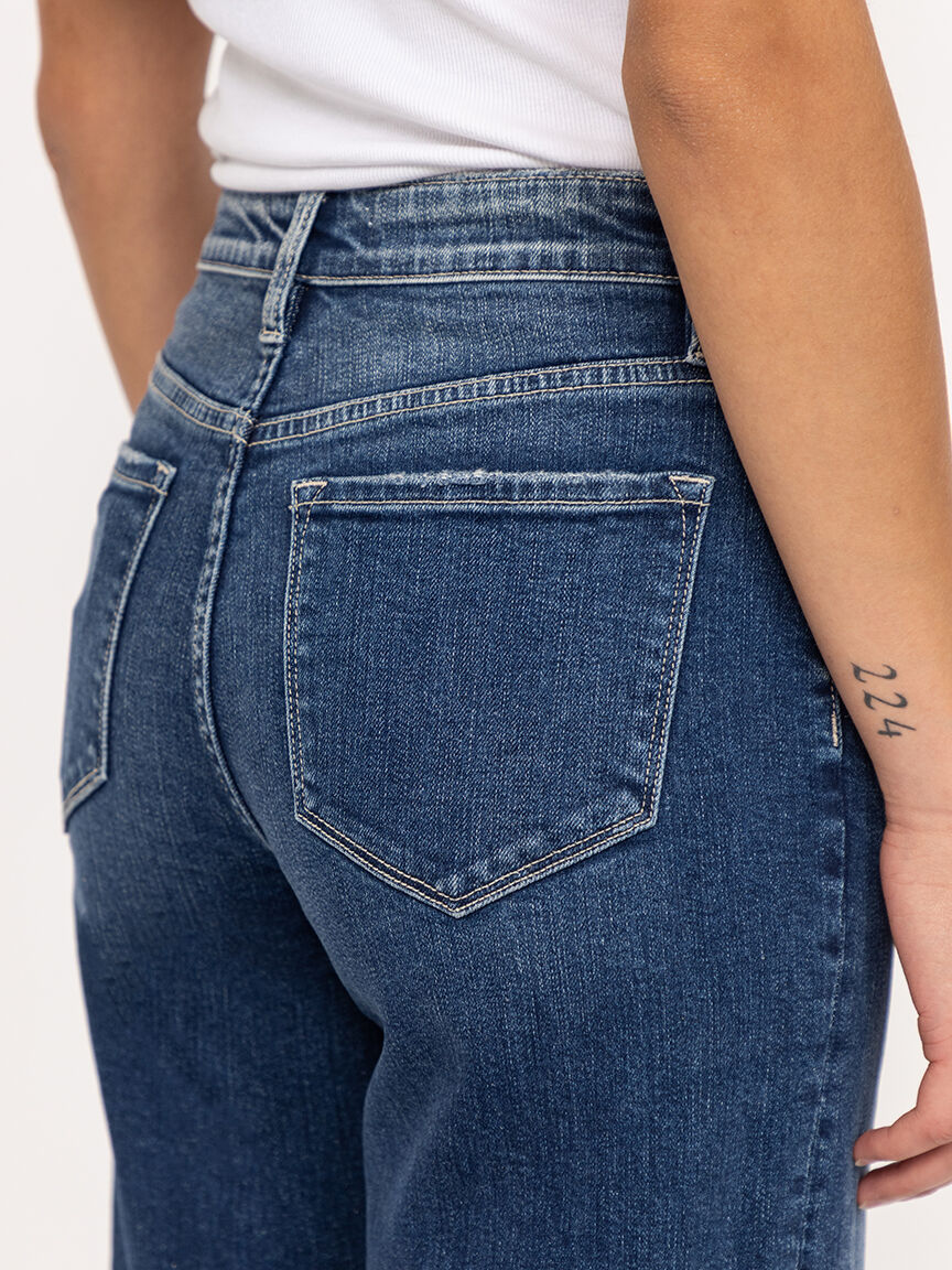 wide leg trouser jean dark authentic Image 5