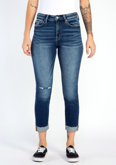 high rise slim leg jeans Image 4