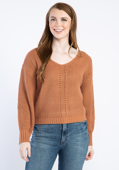 pointelle sweater popover Image 1