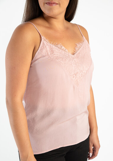 odette lace neck satin cami odette lace neck satin cami