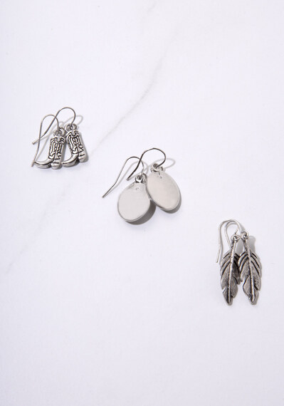earrings set of 3 western Image 2