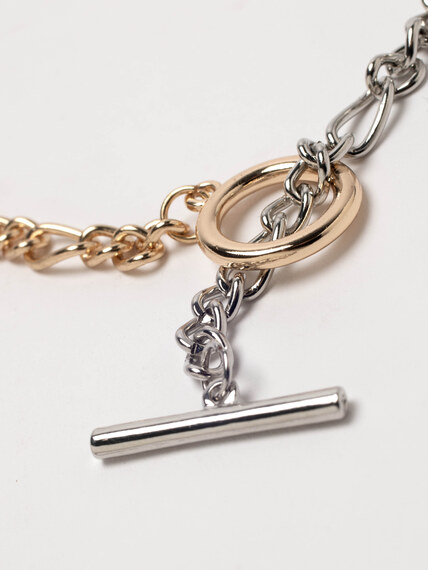 two tone toggle necklace two tone toggle necklace Image 1
