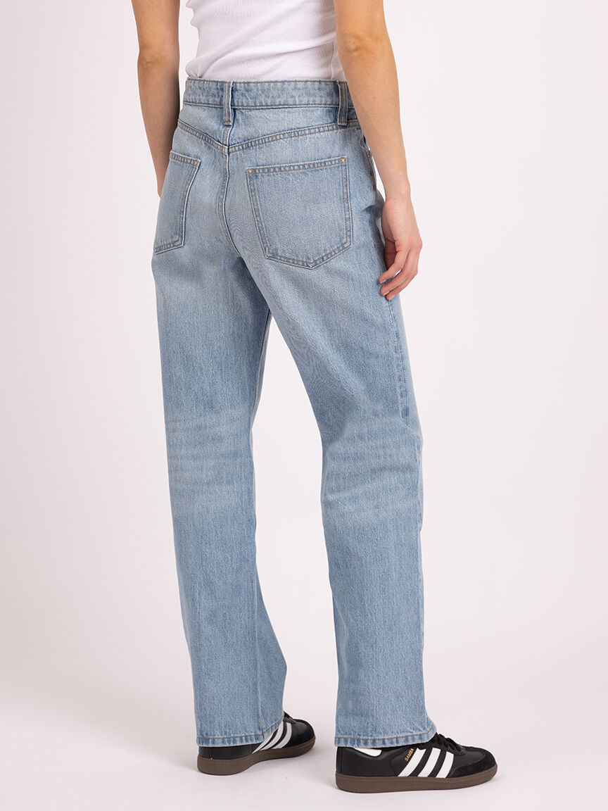 high rise loose jean light authentic