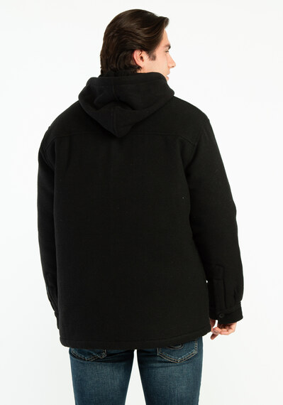 quilted jacket with with polar fleece hood - Do not Upload Image 2