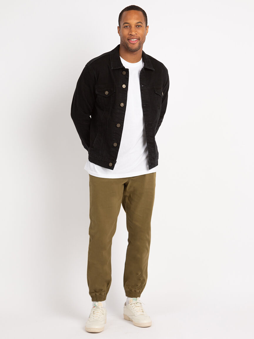 luke black denim trucker jacket Bootlegger 2000007551