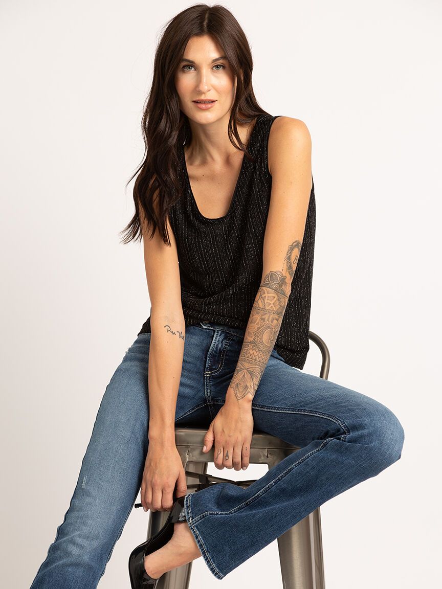 dannii double v-neck tank top  Image 4