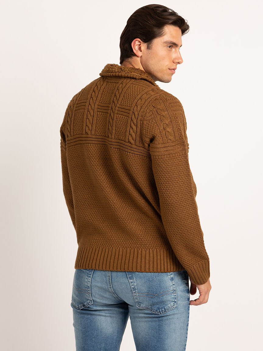 1 4 zip mock neck sweater PROJEK RAW