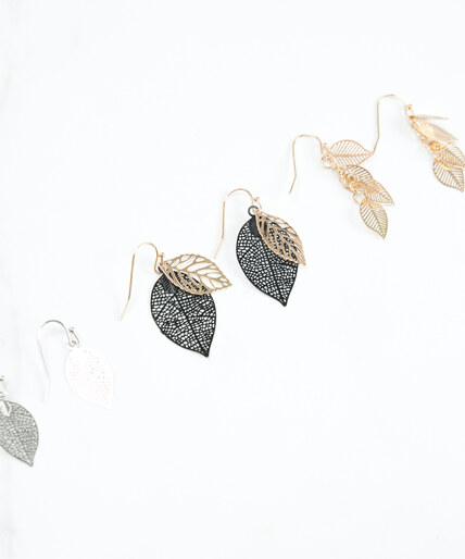 3 pack leaf earrings  Image 3