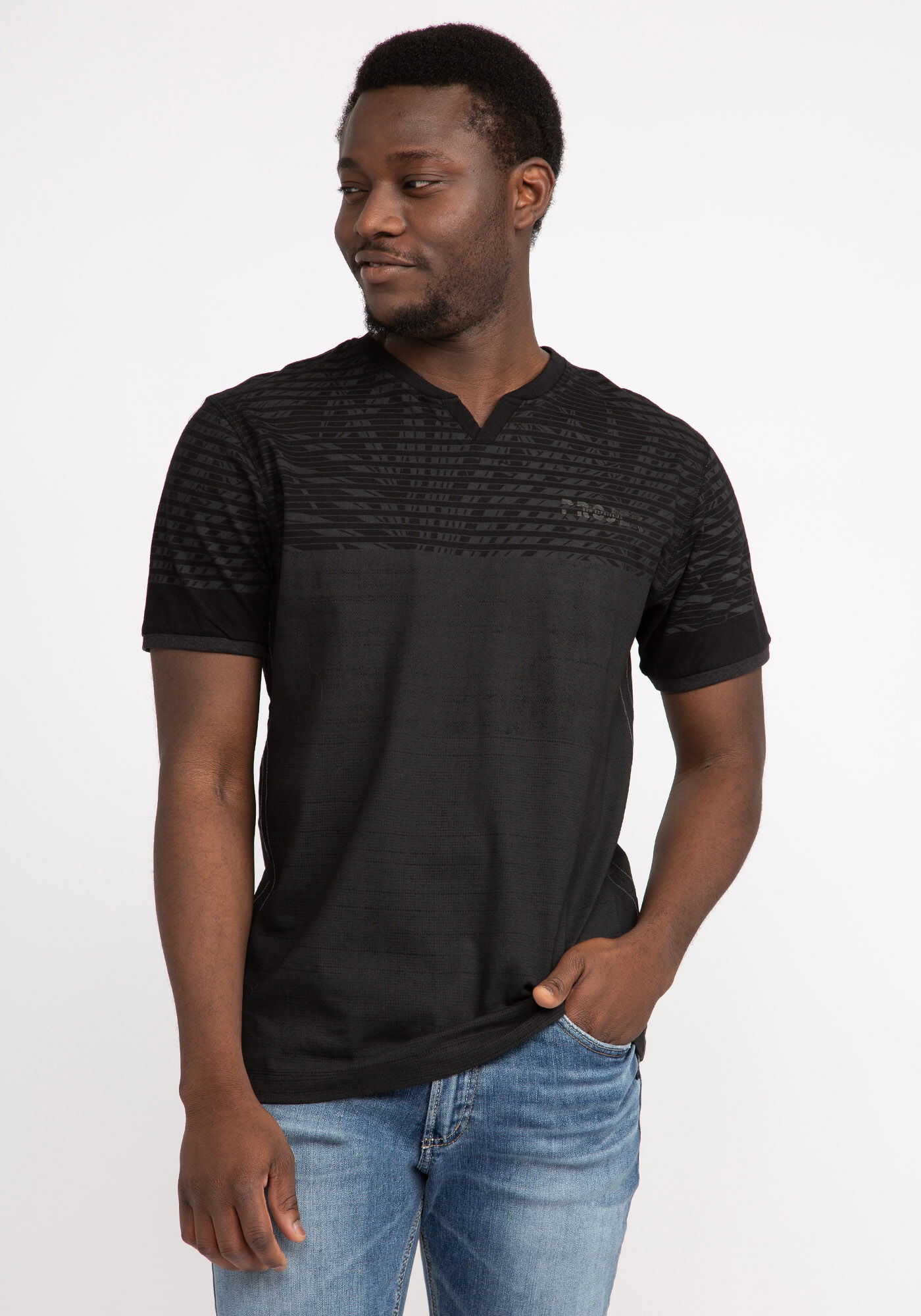 notch neck t-shirt Image 1