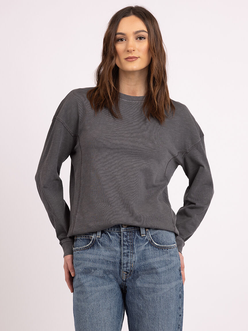 joni crew neck top