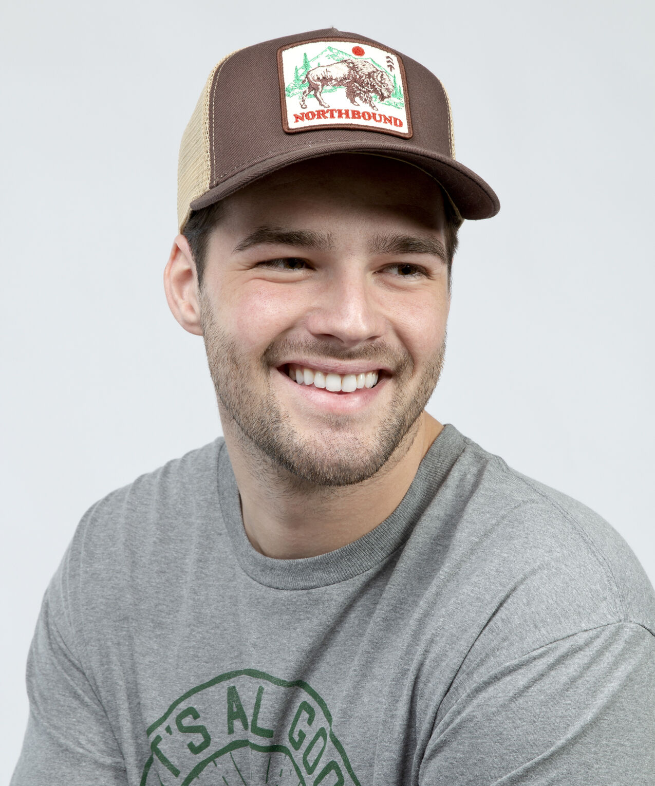 woven patch trucker hat Image 1