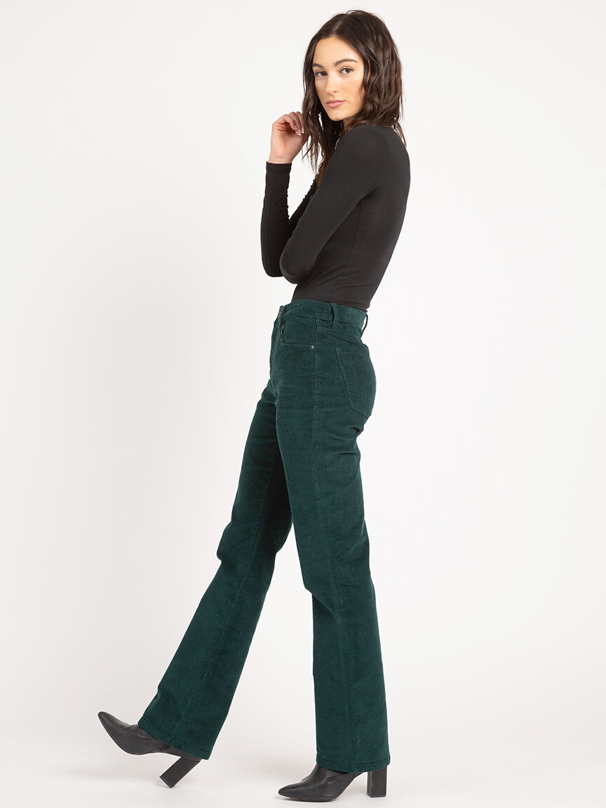 corduroy high rise slim boot Image 1