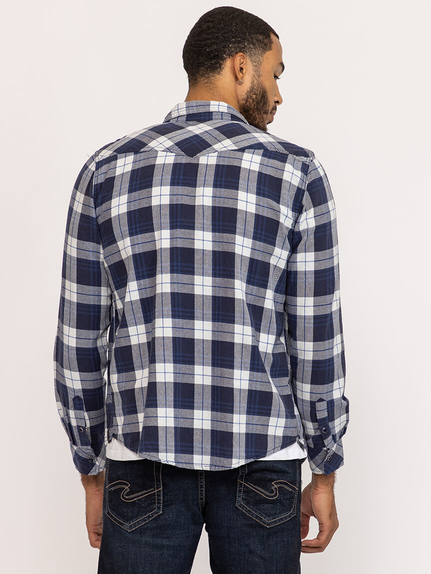 long sleeve plaid flannel shirt
