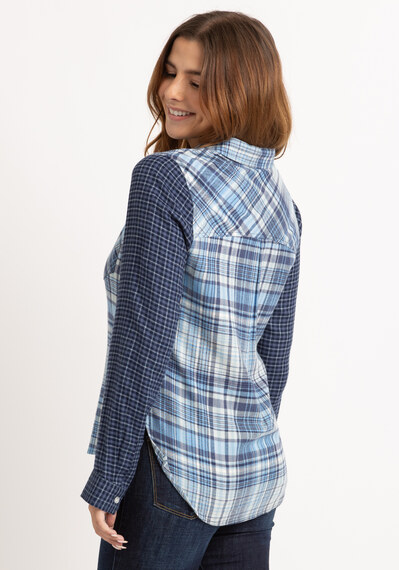 lily plaid button front shirt Image 4
