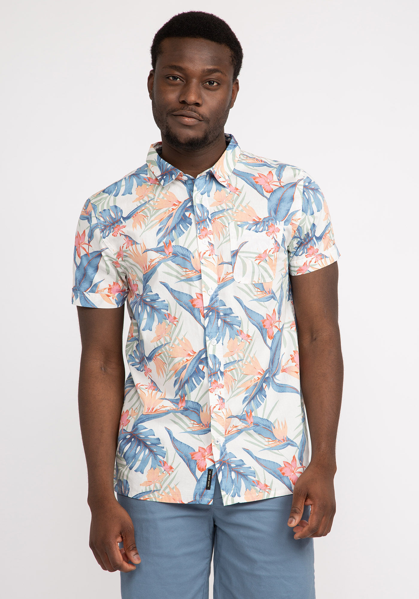 Mens tropical short sleeve shirts sale