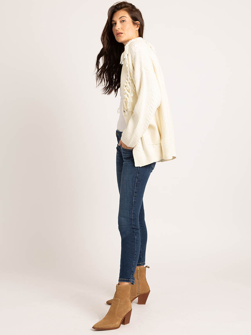 anne belted open cardigan  Image 5