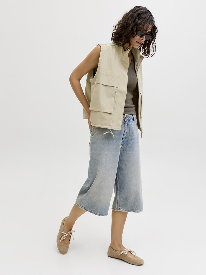 kyoto baggy denim shorts