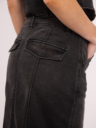 utility skirt washed black utility skirt washed black