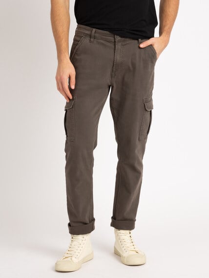 mens' slim straight army cargo pants Image 2