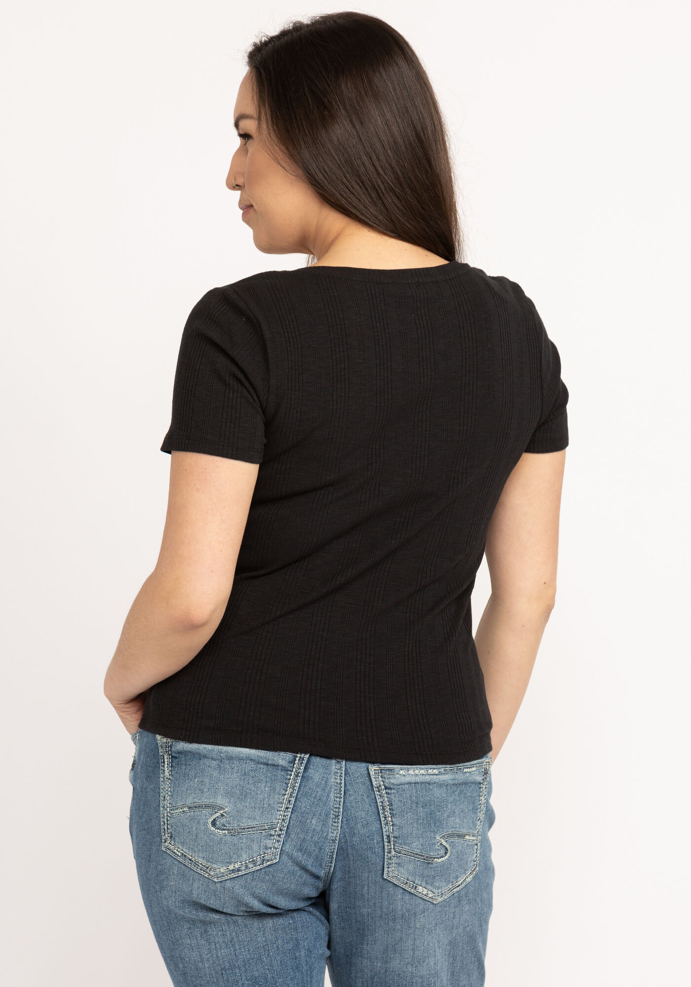 allegra square neck short sleeve top Image 3