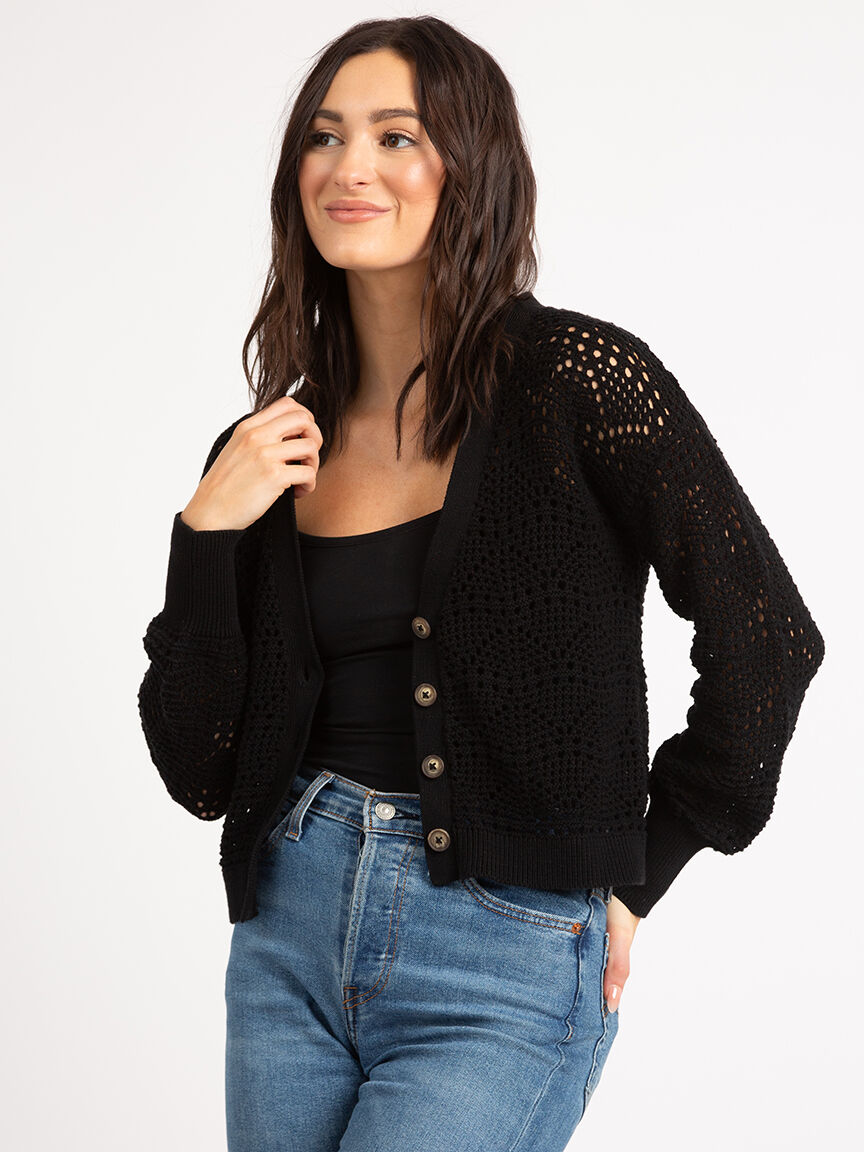 magnolia button front open cardigan Image 2